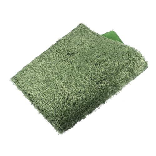 Gatuida Reptilien Teppichmatte Premium Baumwolle Natürliche Moos Optik Kratzfest Feuchtigkeitsfreundlich Dekorative Terrarienunterlage für Schildkröten Frösche und Reptilien Zuhause von Gatuida