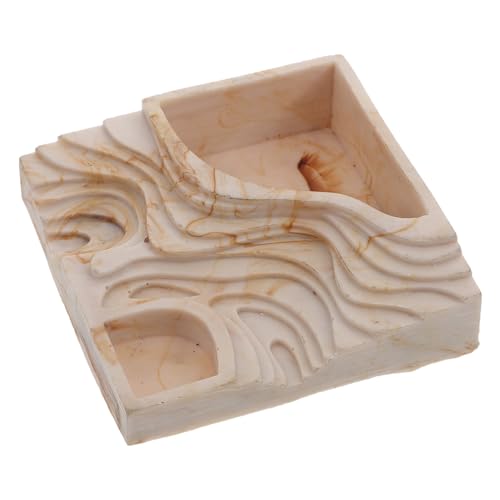 Gatuida Reptilien Wasserschale aus Resin Stabiler Futternapf Wasserbehälter für Eidechsen Schildkröten und Reptilien für Terrarien und Haustierhaltung von Gatuida