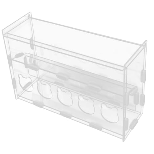 Gatuida Rutin Hühner Futterbox aus Klarem Fach Großer Futter und Wasserhalter für Küken und Geflügel Leicht zu Reinigen Praktische Futterlösung für Geflügelhaltung und Vogelzucht von Gatuida