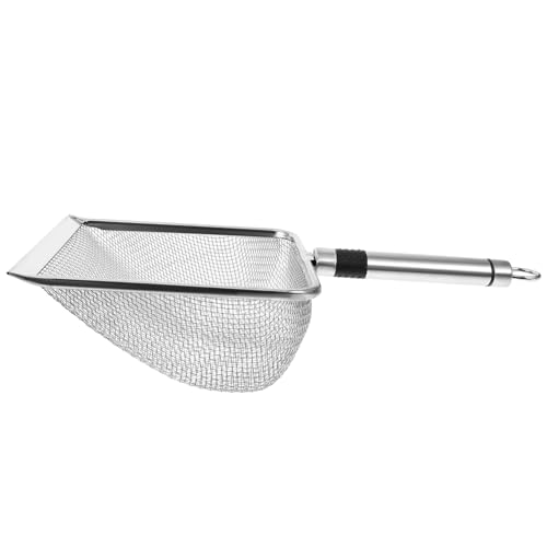 Gatuida Schaufel Für Katzenstreu Scoop Netzstreuschaufel Groß Mesh-streuschaufel Katzenstreuschaufel Schaufeln Katzenstreusieb Katzensand Sichter Müllschaufel Rostfreier Stahl Silver von Gatuida