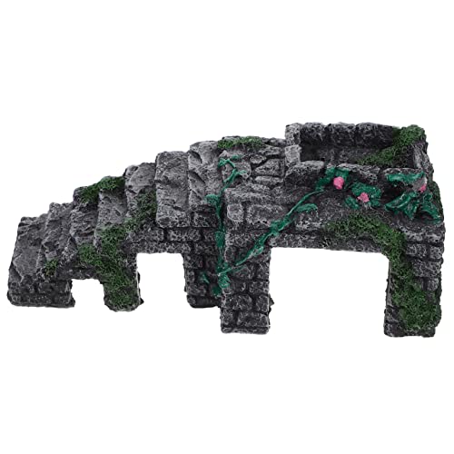 Gatuida Schildkrötenterrasse Terrarium Lebensraum Bask Aquarium Keramik Schildkrötenbecken Zubehör Docks Kiesauflage Große Rampen Schildkrötenbecken Plattform Outdoor von Gatuida