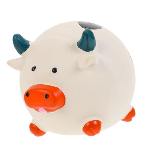 Gatuida Squeaky Kauspielzeug für Kleine Hunde Cartoon Kuh Design Langlebiges und Sicheres Hundespielzeug zur Zahnpflege für Spiel und Kauen Einfach zu Reinigen von Gatuida