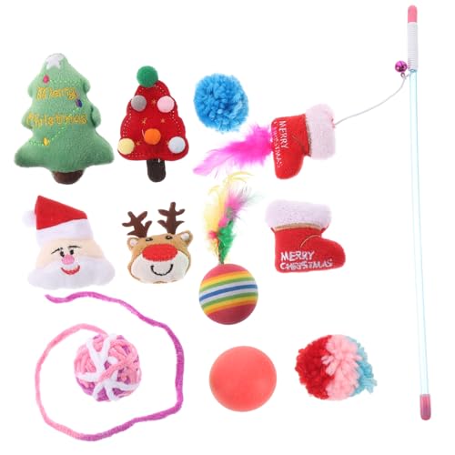 Gatuida Teiliges Weihnachts Katzenspielzeug mit Quietscher Interaktiver Katzenangel und Teaser Langlebiges Katzenspielzeug für Katzen und Kätzchen Haustierspielzeug Gatuida Teiliges Weihnachts Katzenspielzeug mit Quietscher Interaktiver Katzenangel und Teaser Langlebiges Katzenspielzeug für Katzen und Kätzchen Haustierspielzeug von Gatuida