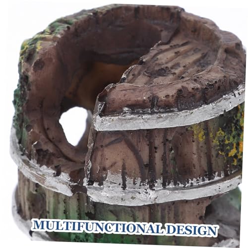 Gatuida Terrarium Dekoration Mini Barrel Versteck aus Abs Sicheres Versteck für Kleine Spinnen und Skorpione Belüftet Einfach zu Reinigen Geeignet als Reptilien Höhle und Terrarium von Gatuida