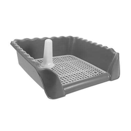 Gatuida Tragbare Hundetoilette mit Mesh Gitter und Seitiger Wand Mittelgroße Indoor Toilette für Welpen mit Induktionssäule für Bereiche Gatuida Tragbare Hundetoilette mit Mesh Gitter und Seitiger Wand Mittelgroße Indoor Toilette für Welpen mit Induktionssäule für Bereiche von Gatuida