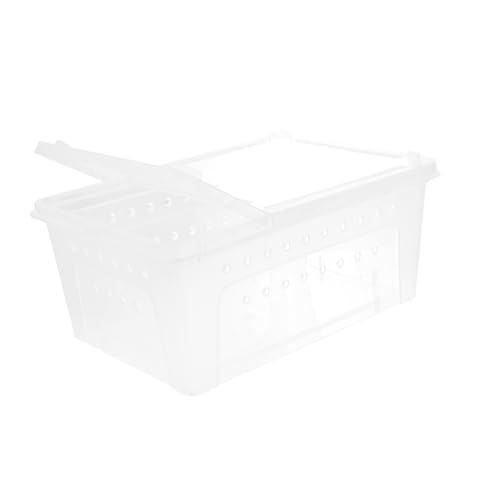 Gatuida Transparente Reptilien Aufzuchtbox Kunststoff Futterbox für Spinnen Echsen Schildkröten Insekten Leicht und Tragbar mit Belüftungsöffnungen von Gatuida