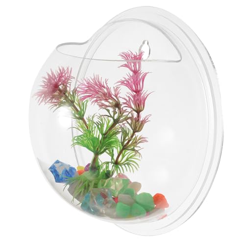 Gatuida Transparente Wandvase Hydroponischer Wand Aquarium Fischbehälter Dekorativer Hängender Pflanzenkübel für Wohnzimmer Balkon Büro Pflanzenpflege Gatuida Transparente Wandvase Hydroponischer Wand Aquarium Fischbehälter Dekorativer Hängender Pflanzenkübel für Wohnzimmer Balkon Büro Pflanzenpflege von Gatuida