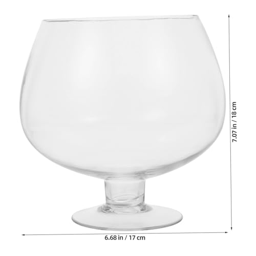 Gatuida Transparenter Runder Goldfischglas Aquarium Desktop Fischschale und Dekorativer Blumenübertopf Modernes Design Langlebiges Pet Material für Zuhause Büro und Garten Gatuida Transparenter Runder Goldfischglas Aquarium Desktop Fischschale und Dekorativer Blumenübertopf Modernes Design Langlebiges Pet Material für Zuhause Büro und Garten von Gatuida