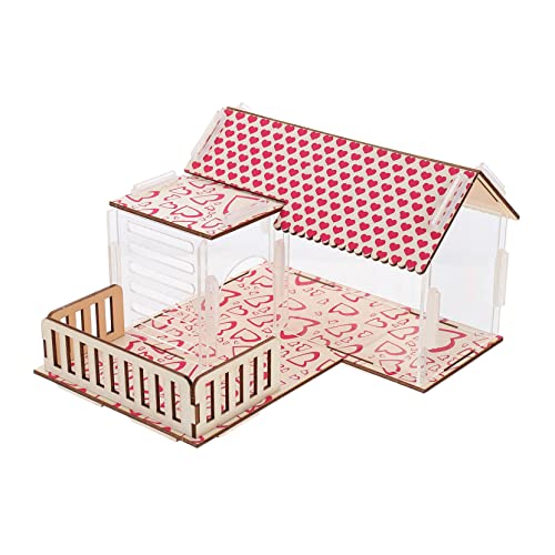 Gatuida Transparentes Hamsterhaus mit Kletterelementen Multifunktionales Versteck für Kleine Haustiere Beißfestes Kleintier Spielhaus für Hamster und Nagetiere Lustiges Trainings und von Gatuida