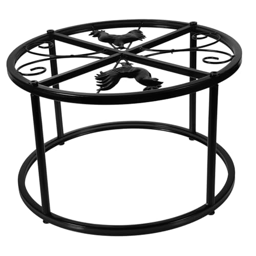 Gatuida Trinkbrunnenhalter für Hühnerstall Vogelbäder für draußen Ports Stehen Eimer Lüfter Storage Shelves abstellständer Storage Frame Hühnerfutterständer Schüsselerhöhung Eisen Black von Gatuida