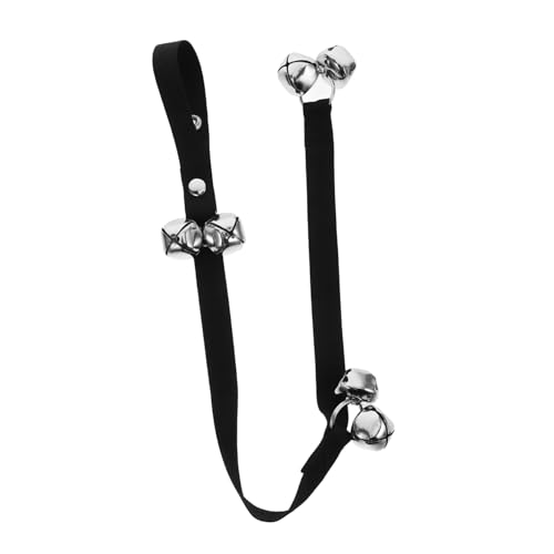 Gatuida Türklingel für Hunde Jagdhundeglocke verdrahtet Haustier Hundeleinen für kleine Hunde Graben Wurf handgefertigte Hundetürklingel Tragbare Hundetürklingel Heimtierbedarf Nylon Black von Gatuida