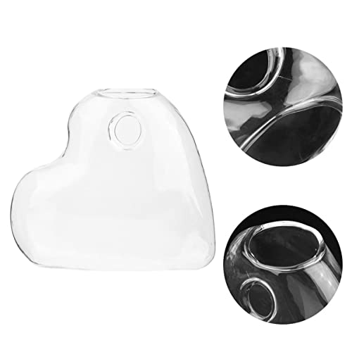 Gatuida Vase in Herzform Schüssel Flasche Künstliche Pflanzen Gefälschte Pflanzen Grüne Vase Aquarium Krüge Mit Deckel Wasserspender Weinregal Pflanzenständer Fischglas Transparent von Gatuida