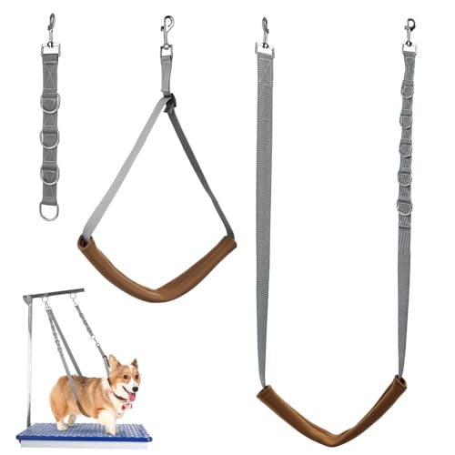 Gatuida Verstellbares Hundepflege Teilig aus Strapazierfähigem Nylon Sichere Rückhalteschlaufe für Mittlere Hunde Einstellbar für Ruhiges und Sicheres Grooming von Gatuida