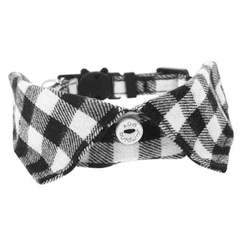 Gatuida Verstellbares Katzenhalsband mit Fliege Kariertes Design aus Strapazierfähigem für Fotoshootings Sicher und Bequem für Katzen und Kätzchen von Gatuida