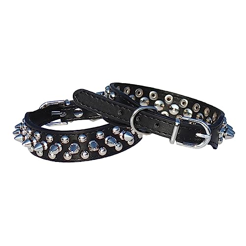Gatuida Verstellbares PU Hundehalsband Mit Nieten Für Welpen S Haustierhalsband Mit Stilvollen Spike Design Für Optimalen von Gatuida