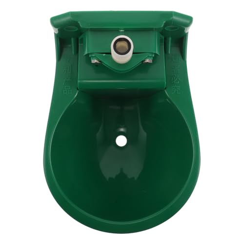 Gatuida Viehtränke - Grüne automatische Trinkschüssel - Wasserschüssel für Ziegen und Schafe mit Schwimmerventil - Wasserspender aus Kunststoff für Pferde, Schweine, Hunde und Kälber von Gatuida