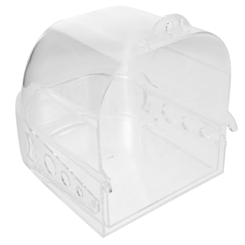 Gatuida Vogelbadebox: Transparente Vogelbadebox für Papageien und Nymphensittiche – Käfig-Hängebadewanne mit Schublade – Duschbecken aus Kunststoff Gatuida Vogelbadebox: Transparente Vogelbadebox für Papageien und Nymphensittiche – Käfig-Hängebadewanne mit Schublade – Duschbecken aus Kunststoff von Gatuida