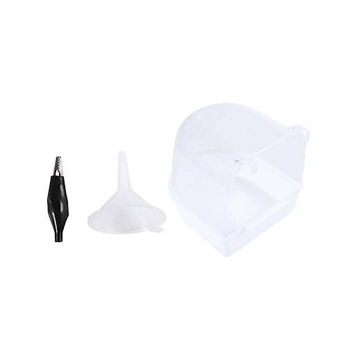 Gatuida Vogelbadewanne für Kleine Vögel Papageien Badekübel mit Wasserzufuhr Wassersicher Robustes Material Trichter Geeignet für Käfig Innen und Draußen Weiß Zufällige Zufällige Farbe von Gatuida