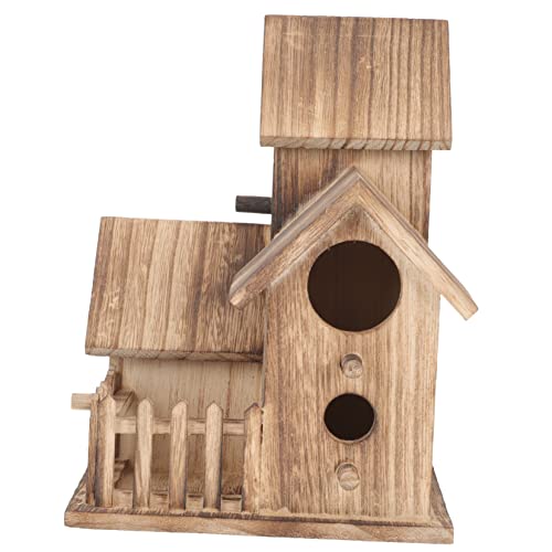 Gatuida Vogelhaus Birds Little Bird Sparrow Vogelschutzgebiet gartenloege Vogelhäuschen für draußen Nisthaus für Sittiche Vogelnest Sittichnest aus Holz Vogelspielzeug für Sittiche hölzern von Gatuida