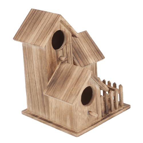 Gatuida Vogelnest Aus Holz Dekoratives Vogelnisthaus Vogelhäuser Für Den Garten Sittich Nisthütte Wellensittich Materialnester Nymphensittich Nisthütte Vogelzuchthütte Vögel Aus von Gatuida