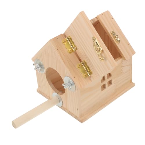 Gatuida Vogelzuchtbox aus Holz für Wellensittiche Nistkasten für Vögel Sichere und Warme Brutstätte Fördert Nestverhalten und Optimale Brutbedingungen für Zucht und Pflege von Gatuida