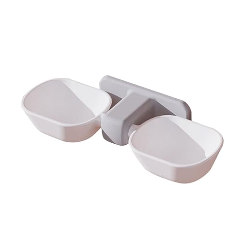 Gatuida Wandmontierte Haustier Fütterungsschüssel für Katzen und Hunde Dual Bowl Pet Feeder mit Abnehmbarer Schüssel für Kleine Tiere mit Transparenter Rückkleber von Gatuida