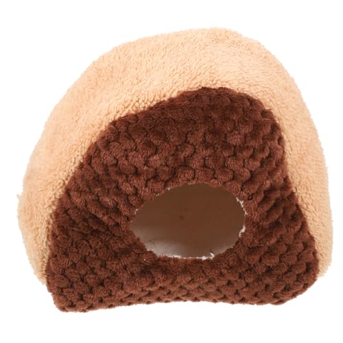 Gatuida Warmes Meerschweinchen Hängemattenbett aus Atmungsaktivem Baumwollstoff Bequemes Kleintier Schlafnest Robuste Sichere Hängematte für Hamster Kaninchen Eichhörnchen Kaffee von Gatuida