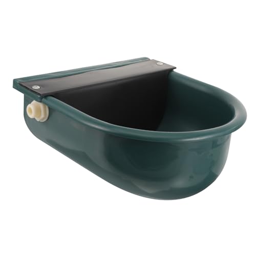 Gatuida Wasserspender Hühnerfutter Slow Feeder Hundenapf Futterspender Wassernapf hundenassfutter hundefutter automatischer Viehbrunnen Outdoor-Wassernapf für Kuh Plastik Dark Green von Gatuida