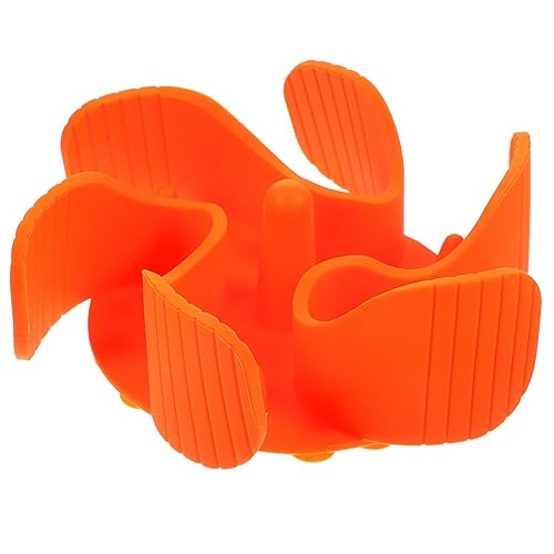 Gatuida langsamer Zubringer pet Supplies hundekot futterbehälter Futterverzögerung für Haustiere erzogen groß Slow-Feeder-Schüsseleinsatz Slow-Feeder-Einsätze für Welpen Kieselgel Orange von Gatuida