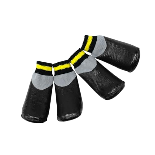 Gatuida Winterschuhe Für Hunde Anti-rutsch-Stiefeletten Gummisocken Regenstiefel Geeignet Für Kleine Hundewelpen Schwarz von Gatuida