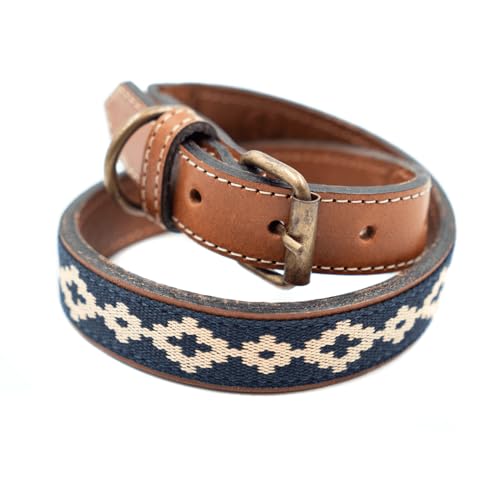 GauchoLife Guarda Pampa Hundehalsband, Leder, Größe S, Blau von GauchoLife