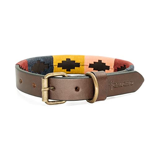 GauchoLife Polo-Hundehalsband, Leder, handgenäht, Größe L, Aconcagua von GauchoLife