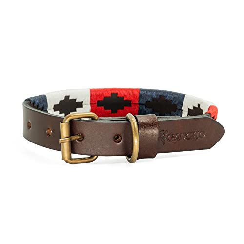 GauchoLife Polo Hundehalsband, Leder, handgenäht, Größe L, Ceibo von GauchoLife