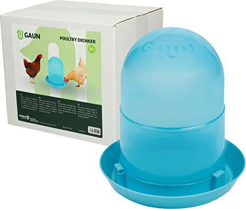 Holland Animal Care 1 x Geflügel Trinkturm Geflügel Stülptränke 2 Ltr. blau-19 x 20 cm. von Gaun