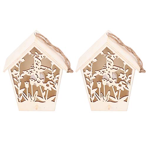 2PCS Vogelnistkasten, Holz Vogelhaus Natur Holz Zuchtschrank mit Warmlicht Ornamente für Nymphensittich Turteltauben Sittich Fink Papageien Kanarienvogel 2PCS Vogelnistkasten, Holz Vogelhaus Natur Holz Zuchtschrank mit Warmlicht Ornamente für Nymphensittich Turteltauben Sittich Fink Papageien Kanarienvogel von Gavigain