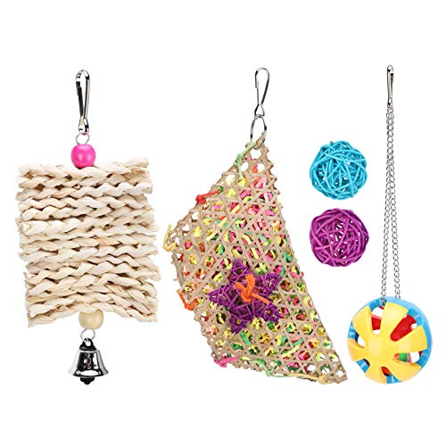 5pcs Futtersuche Spielzeug farbenfrohe Shred Bell Ball Korb kauen für Haustier Hühnchen -Papageien Vogel 5pcs Futtersuche Spielzeug farbenfrohe Shred Bell Ball Korb kauen für Haustier Hühnchen -Papageien Vogel von Gavigain