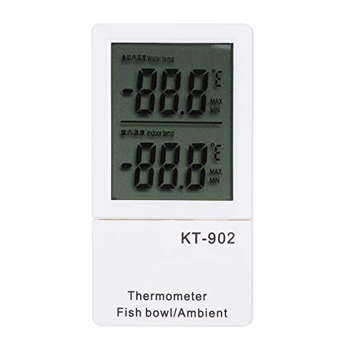 Digitales LED -Aquariumthermometer hoher Genauigkeitstemperaturüberwachung Innenfischtank Geeigneter Dual -Display -LED -Aquariumtemperaturmesser Kunststoff Kunststoff von Gavigain