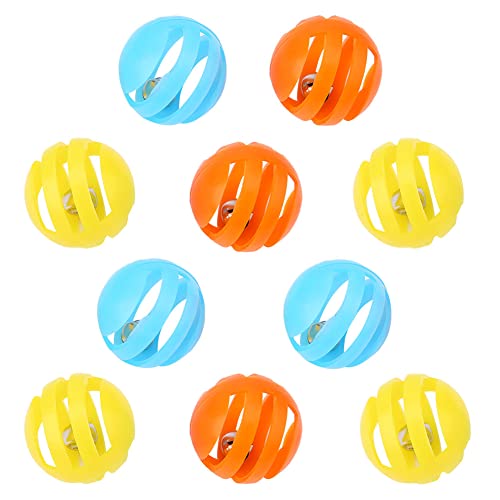 Gavigain 10 Pack kleine farbenfrohe Bälle, Nicht, interaktiv mit Glocken, leichtem Spielzeug für Katzen und kleinen Hunden Gavigain 10 Pack kleine farbenfrohe Bälle, Nicht, interaktiv mit Glocken, leichtem Spielzeug für Katzen und kleinen Hunden von Gavigain
