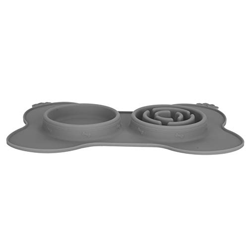 Gavigain 14,1x10,2 Zoll Silikon -Haustier -Fütterungsschüssel, Faltbare, Nicht zu Saugnapfbasis, leicht zu reinigende, für Hunde und Katzen (-2111200030811) von Gavigain
