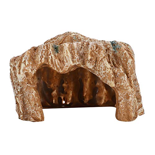 Gavigain 15x11x9cm Schildkröten -Beinsteine, Harzmaterial, realistisches Landschaftsdesign für Reptilien und Fischbehälter von Gavigain