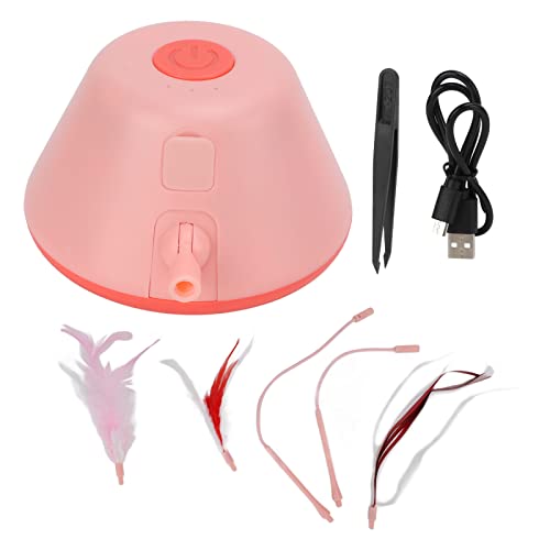 Gavigain 3 in 1 Interaktives Katzenspielzeug, Federlicht, 3 -Gang -Modi, Hindernisempfindung, wiederaufladbare Batterie für Katzen Angstlinderung und Bewegung (Pink) von Gavigain