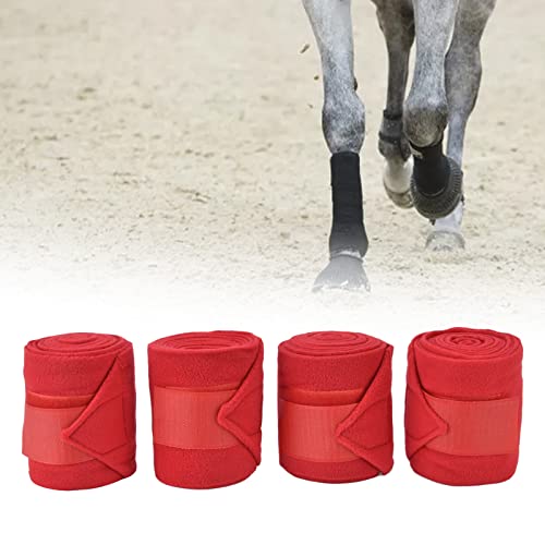 Gavigain 4 Stück selbstklebende Bandage, selbstklebende, atmungsaktive, verschleißfeste Tierbeinbandage für Kühe und Pferde (red) von Gavigain