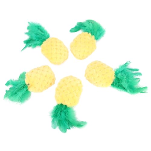 Gavigain 5 PCs niedliche Ananasform Cat Plush Toy Catnip Molar saubere Zähne Training interaktiv für Haustier Gavigain 5 PCs niedliche Ananasform Cat Plush Toy Catnip Molar saubere Zähne Training interaktiv für Haustier von Gavigain