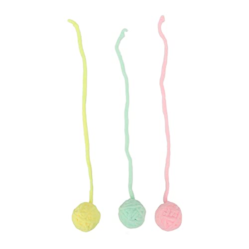 Gavigain 5cm Plüschkatze -Spielzeug, interaktive Glocke, Nichtwolle, sicher, robust, für Kätzchen und Erwachsene Katzen (Pure Color) von Gavigain