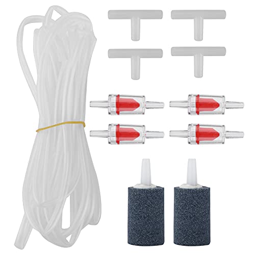 Gavigain -Aquarium -Luftpumpen -Kit, 4M -Schläuche, 4 Scheckventile, 4 DREI -Wege von Gavigain