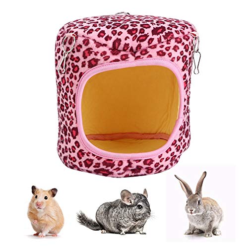 Gavigain Baumwollhamster warme Hängematte Hänge Nest Meerschwein (Leopard Pink) von Gavigain