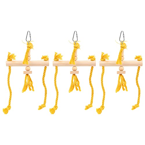 Gavigain Bird Seil Spielzeug, farbenfrohes Klettern und Schwungbarsch, Robustes Haustier Safe Baumwollseil für Sittiche Cockatiels Finken kleine mittlere Vögel Gavigain Bird Seil Spielzeug, farbenfrohes Klettern und Schwungbarsch, Robustes Haustier Safe Baumwollseil für Sittiche Cockatiels Finken kleine mittlere Vögel von Gavigain