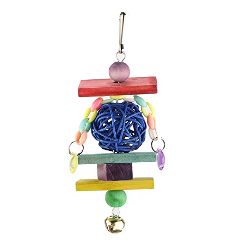 Gavigain Buntes hölzerne Papageienspielzeug, interaktives Kauen und Pflege, Non, hängendes Design, für Papageien und Vögel Gavigain Buntes hölzerne Papageienspielzeug, interaktives Kauen und Pflege, Non, hängendes Design, für Papageien und Vögel von Gavigain