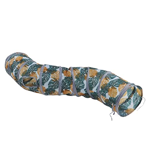 Gavigain Collabsible Cat -Tunnel, Robustes Polyester, Memory -Stahlrahmen, Wildblatt -Design, Gucklöcher und Spielzeugkugeln für Katzen und kleine Haustiere Gavigain Collabsible Cat -Tunnel, Robustes Polyester, Memory -Stahlrahmen, Wildblatt -Design, Gucklöcher und Spielzeugkugeln für Katzen und kleine Haustiere von Gavigain