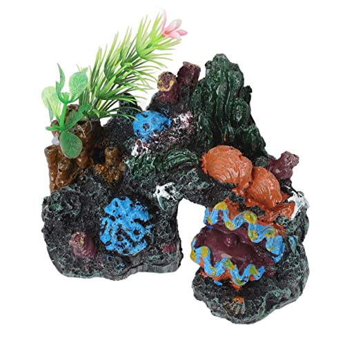 Gavigain Coral Aquarium Ornament, handgefertigte Harzfischdekoration, sicher für Fische, verstärkt das Wasserspiel, ideal für Aquarien und Terrarien Gavigain Coral Aquarium Ornament, handgefertigte Harzfischdekoration, sicher für Fische, verstärkt das Wasserspiel, ideal für Aquarien und Terrarien von Gavigain